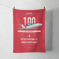 Thumbnail for Fokker 100 design on red towel