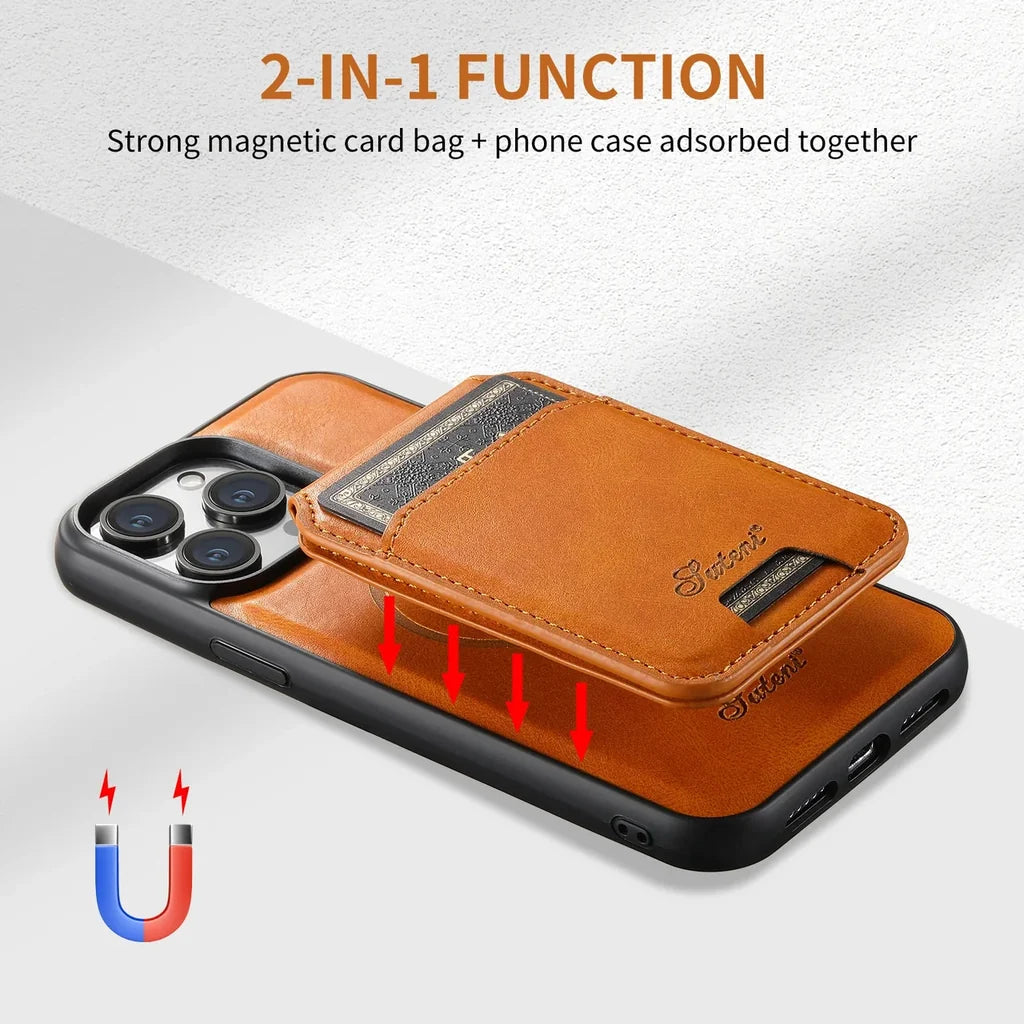 Magnetic Leather iPhone Cases iPhone Case - view 7