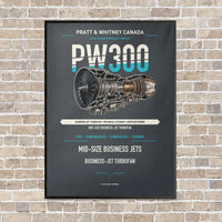 Thumbnail for PW300 vertical canvas print - framed - gray background