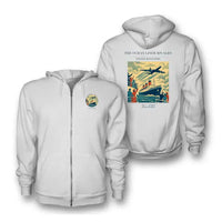 Thumbnail for VINTAGE G4307 - The Ocean Liner Rivalry - Premium Zipped Hoodie design on white