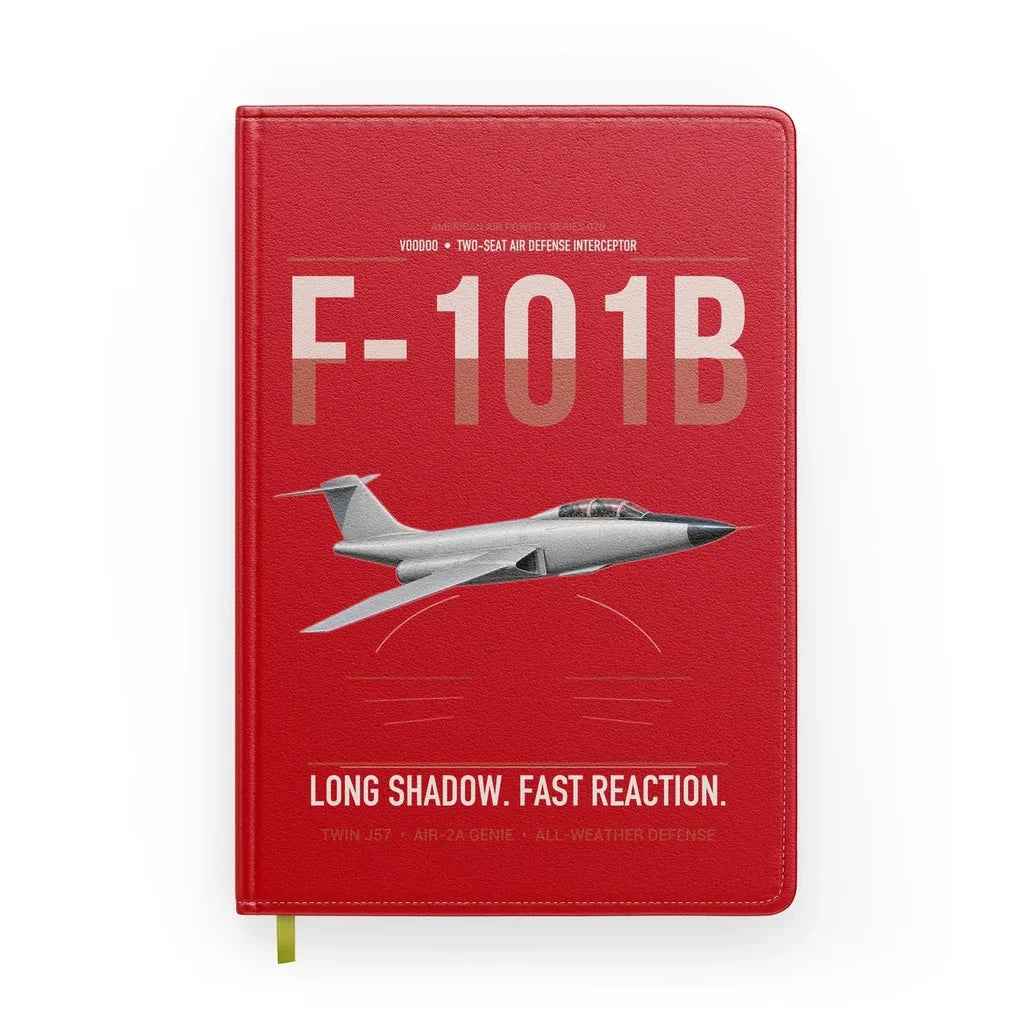 F-101B Voodoo design on red notebook