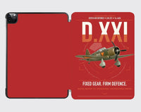 Thumbnail for Fokker D.XXI — Dutch LVA aircraft 221 design on red ipad tablet case