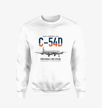 Thumbnail for C-54D Skymaster design on white sweatshirt