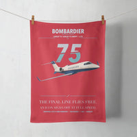 Thumbnail for Bombardier Learjet 75 Liberty design on red towel