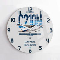 Thumbnail for Cessna T210N Centurion design on light gray no frame wall clock