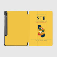 Thumbnail for Stuttgart Airport (STR) design on yellow samsung tablet tablet case