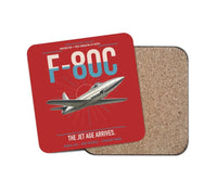Thumbnail for F-80C Shooting Star design on red 1 piece coaster
