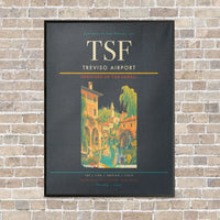 Thumbnail for Treviso Airport TSF vertical canvas print - framed - gray background