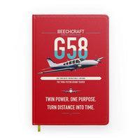 Thumbnail for Beechcraft Baron G58 design on red notebook