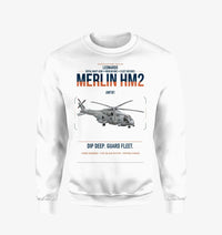 Thumbnail for Leonardo AW101 Merlin HM2 design on white sweatshirt