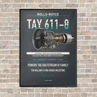 Thumbnail for TAY 611-8 vertical canvas print - framed - gray background