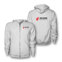 Thumbnail for Air China Airlines logo on white zipped hoodie