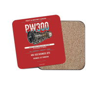 Thumbnail for PW300 design on red 1 piece coaster