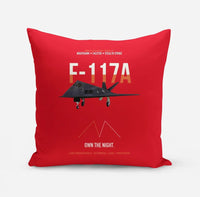 Thumbnail for F-117A Nighthawk Own The Night design on red pillow