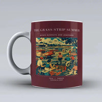 Thumbnail for VINTAGE G4142 - The Grass Strip Summer - Ceramic Mug design on darkred