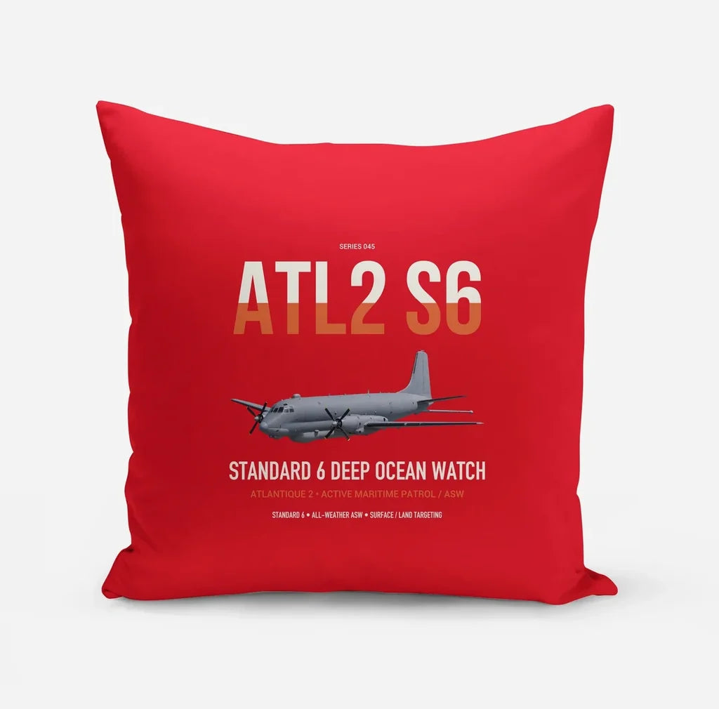 Atlantique 2 Standard 6 design on red pillow