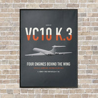 Thumbnail for Vickers VC10 K.3 vertical canvas print - framed - gray background