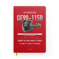 Thumbnail for GE90-115B design on red notebook
