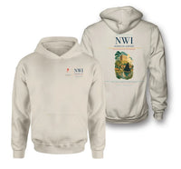 Thumbnail for Norwich Airport (NWI) design on khaki double-side hoodie