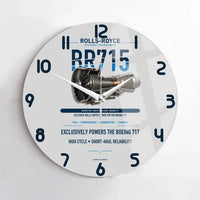 Thumbnail for BR715 design on light gray no frame wall clock