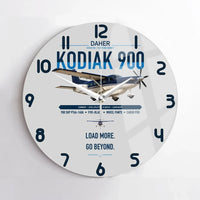 Thumbnail for Daher Kodiak 900 design on light gray no frame wall clock