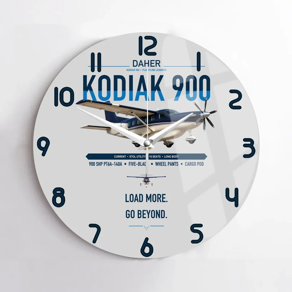 Daher Kodiak 900 design on light gray no frame wall clock