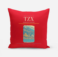 Thumbnail for Trabzon Airport (TZX) design on red pillow