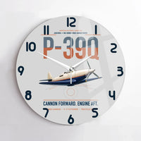 Thumbnail for P-39Q Airacobra design on light gray no frame wall clock