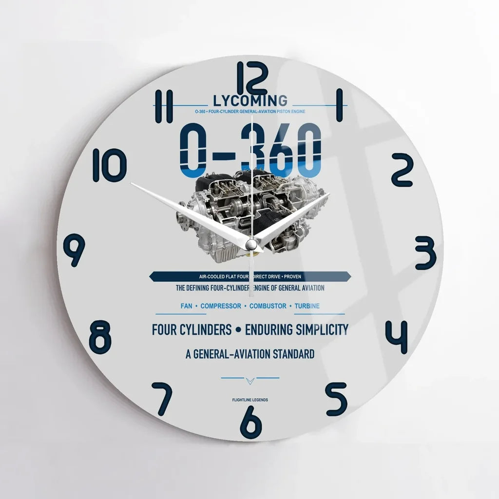 O-360 design on light gray no frame wall clock