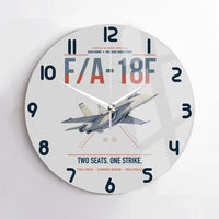 Thumbnail for F-A-18F Super Hornet design on light gray no frame wall clock