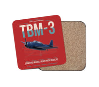 Thumbnail for TBM-3 Avenger design on red 1 piece coaster