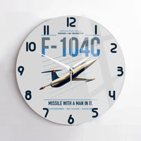 Thumbnail for F-104C Starfighter design on light gray no frame wall clock