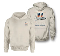 Thumbnail for Dassault Mystère IV A design on khaki double-side hoodie, double-side print