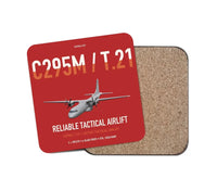 Thumbnail for Airbus C295M T.21 design on red 1 piece coaster