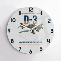 Thumbnail for Junkers Ju 87D-3 design on light gray no frame wall clock