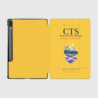 Thumbnail for New Chitose Airport Sapporo (CTS) design on yellow samsung tablet tablet case