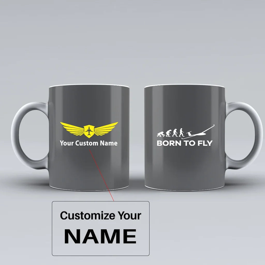 Customisable Born to Fly Mug - view 7