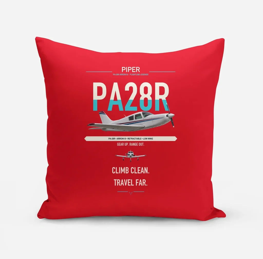 Piper PA-28R Arrow III design on red pillow