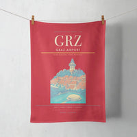 Thumbnail for Graz Airport (GRZ) design on red towel