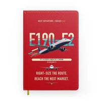 Thumbnail for Embraer E190-E2 design on red notebook