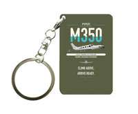 Thumbnail for Piper M350 design on green army designed key chain, double-side print