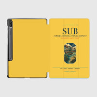 Thumbnail for Juanda International Airport Surabaya (SUB) design on yellow samsung tablet tablet case