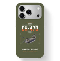 Thumbnail for Boeing CH-47D design on green army magsafe iphone case, for iPhone 17 Pro