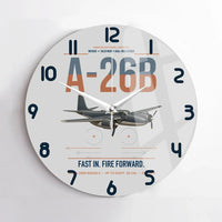 Thumbnail for A-26B Invader design on light gray no frame wall clock