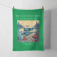 Thumbnail for VINTAGE G4195 - The Float Dock Morning - Designed Towels design on green