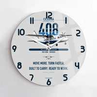 Thumbnail for Cessna 408 SkyCourier design on light gray no frame wall clock