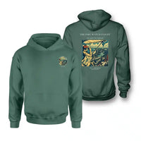Thumbnail for VINTAGE G4194 - The Fire Watch Flight - Double-Side Hoodie design on green double side
