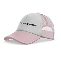 Thumbnail for Israir Airlines aviation design printed on light pink trucker cap