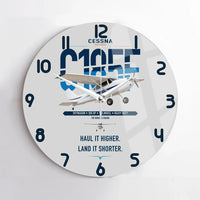 Thumbnail for Cessna A185F Skywagon design on light gray no frame wall clock
