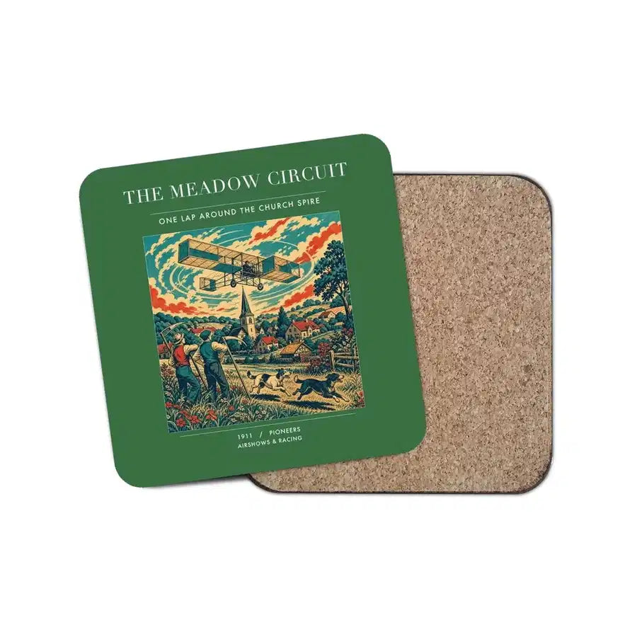 The Meadow Circuit - Designed Coasters design on green 1-piece